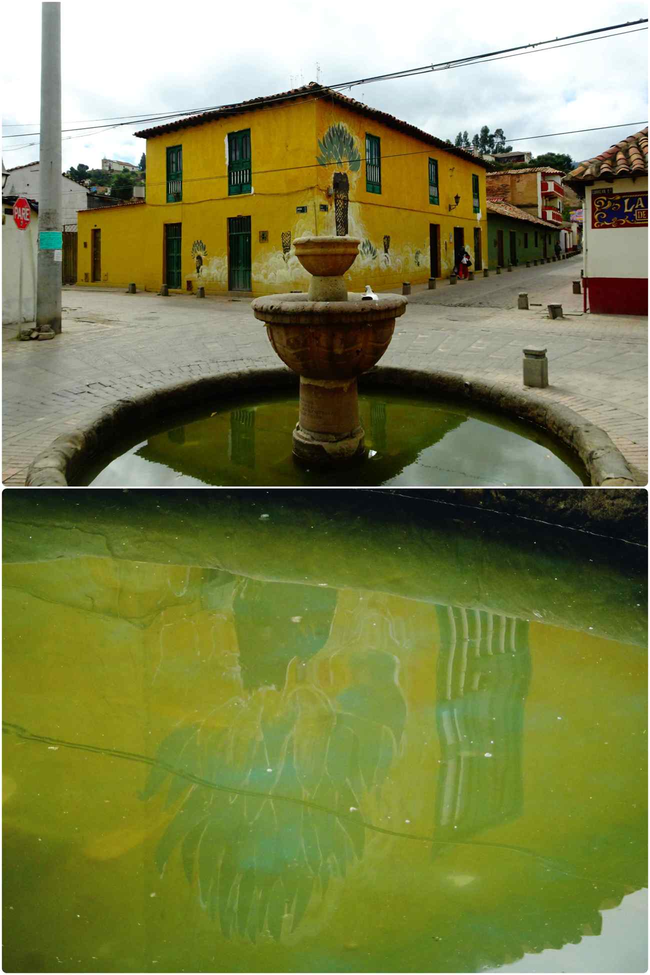 Sogamoso flower painting and fountain